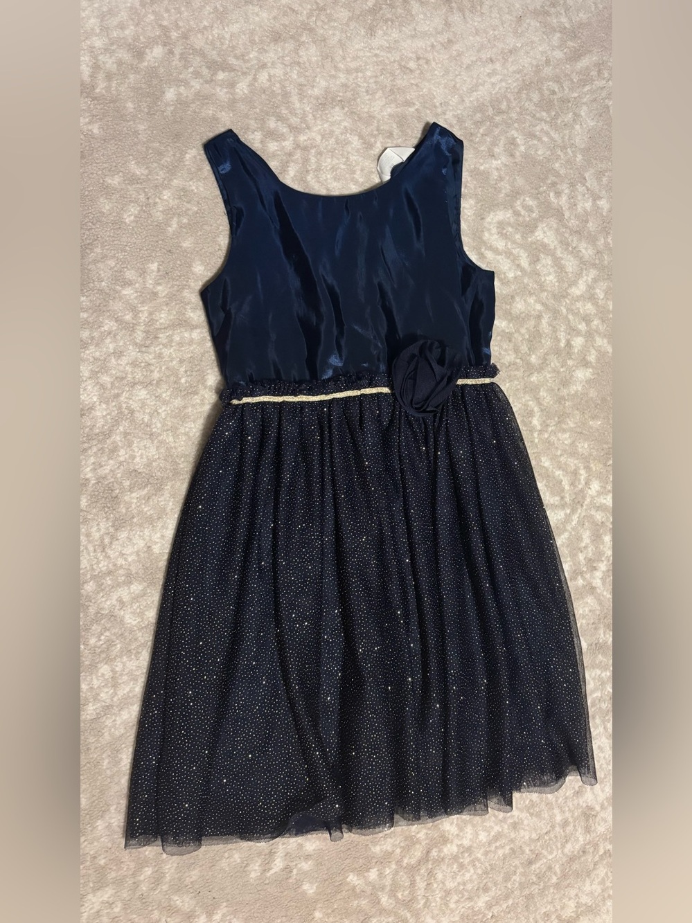 H&M Dress - Girls Dark Navy Sparkly Dress